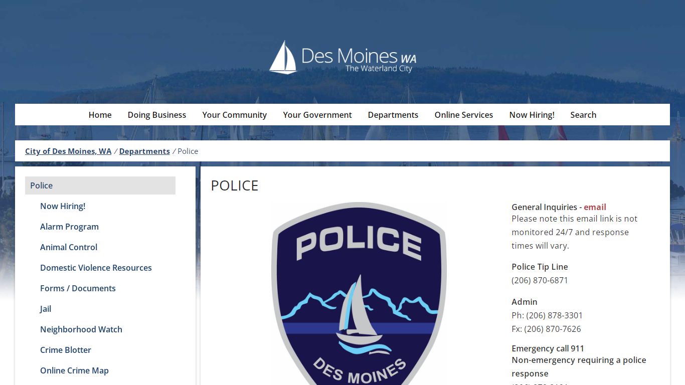 Police - City of Des Moines, WA